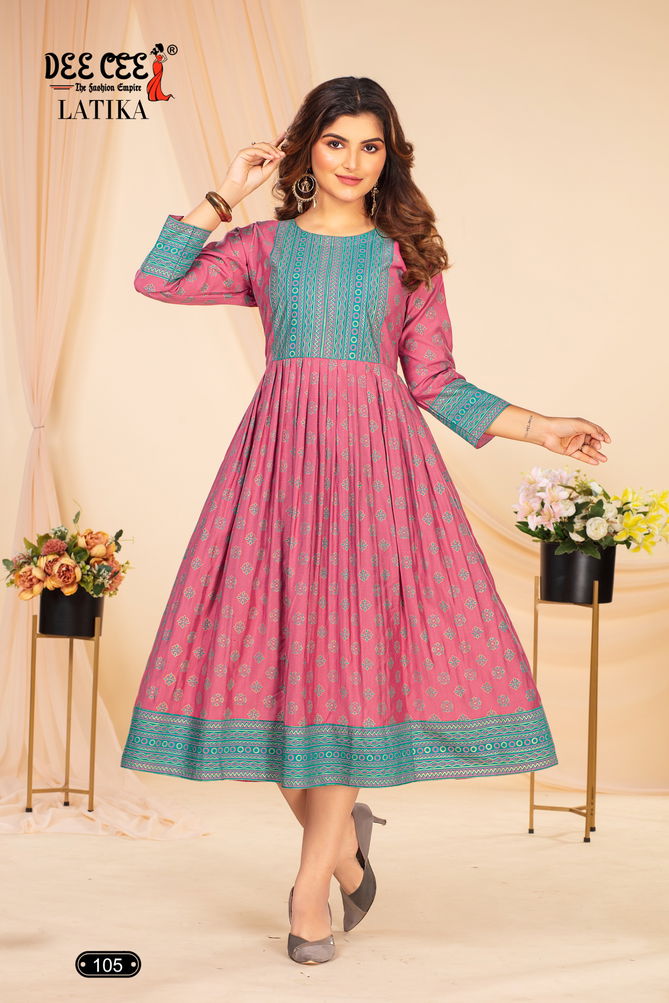 Latika By Deecee Chanderi Plain Printed Kurti Wholesale Shop In Surat
